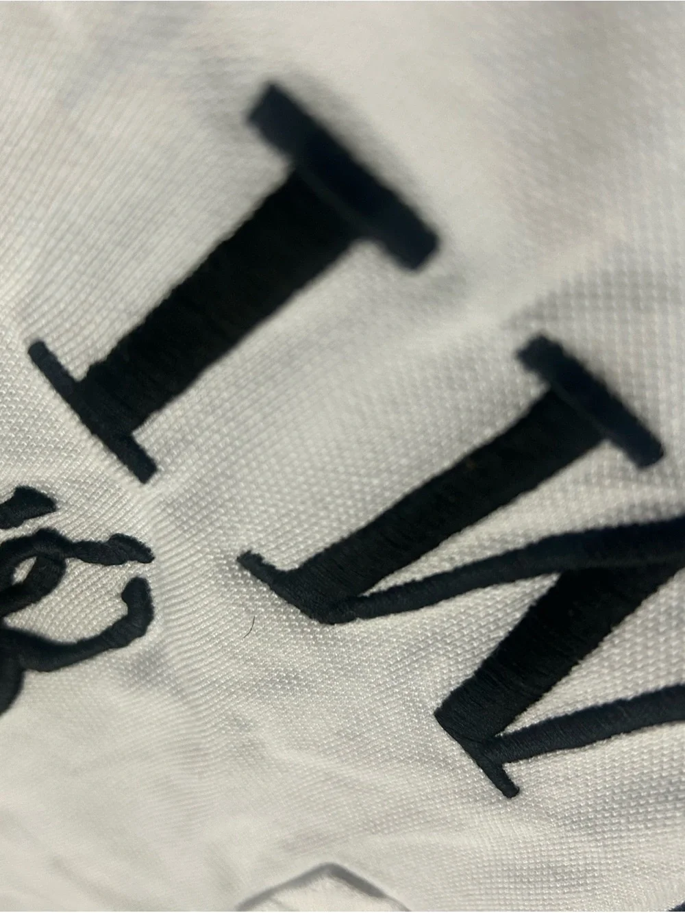 Ralph Lauren White Polo Shirt with Navy Trim - Miami Crest